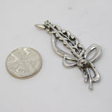Art Deco Sterling Silver & Marcasite Floral Wreath Brooch Antique c1930s