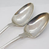 Perth George IV Sterling Silver Teaspoon Pair Antique Scottish Rob & Rob Keay