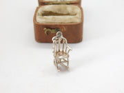 Sterling Silver Rocking Chair Charm Pendant Vintage c1970