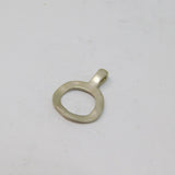 Sterling Silver Brushed Open Circle Studio Charm Pendant Vintage c1970