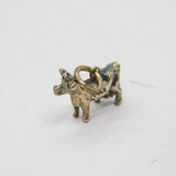 Sterling Silver Dairy Cow Form Charm Pendant Vintage c1970s