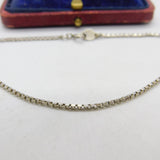 Sterling Silver Dainty Curb Link Chain Bracelet Vintage c1970 6" Length