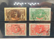Four Antique French Occupied Senegal Postage Stamps c1920