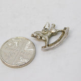 Sterling Silver Rocking Horse Charm Pendant Vintage c1970