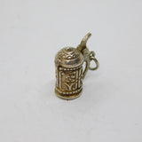 Sterling Silver Beer Stein Hinged Lid Tankard Charm Pendant Vintage c1970