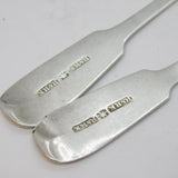 Perth George IV Sterling Silver Teaspoon Pair Antique Scottish Rob & Rob Keay