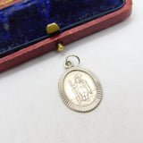Sterling Silver St Christopher Travel Charm Pendant Vintage c1970