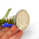 20th Century Indian Silver & Colourful Enamel Peacock Throne Ornament Antique