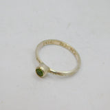 Sterling Silver Peridot "Ioe Sanz Fin" Posy Style Ring Vintage c1970 Size L 1/2