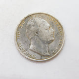 King William IV .925 Silver Half Crown Coin Antique 1836 Fair Condition