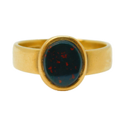 Victorian 18ct Yellow Gold & Bloodstone Signet Ring Antique 1875 London