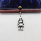 Sterling Silver Little Girl Charm Pendant Vintage c1970
