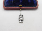 Sterling Silver Little Girl Charm Pendant Vintage c1970
