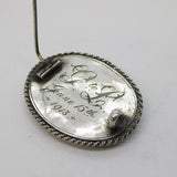 Sterling Silver Pearl Set 30th Wedding Anniversary Inscription Brooch Antique