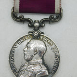 King George V Long Service Medal GNR W.J Edmunds R.G.A Antique