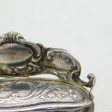 Edwardian Sterling Silver Dolls House Sofa Ornament Antique 1904 Birmingham