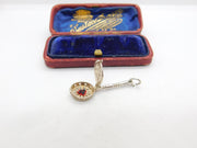 Nuvo Sterling Silver Long Frying Pan Charm Pendant Vintage c1970
