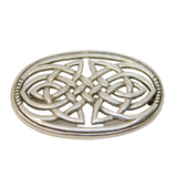 Sterling Silver Celtic Pattern Brooch Pin Vintage c1970