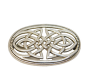 Sterling Silver Celtic Pattern Brooch Pin Vintage c1970