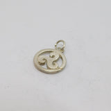 Sterling Silver Celtic Pattern Round Charm Pendant Vintage c1970