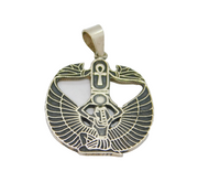 Sterling Silver Egyptian Style Ankh Pendant Vintage c1970