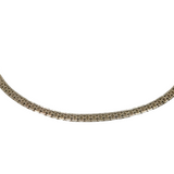 Sterling Silver Woven Pattern Chain Link Bracelet Vintage c1970s