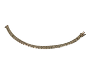 Sterling Silver Woven Pattern Chain Link Bracelet Vintage c1970s