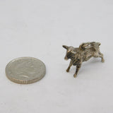 Sterling Silver Taurus the Bull Charm Pendant Vintage c1970s