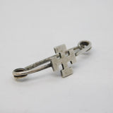 Victorian Sterling Silver Cross Form Brooch Pin Antique 1900 Birmingham
