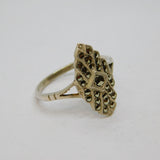 Sterling Silver Art Deco Marcasite Dress Ring Antique c1930 Size R