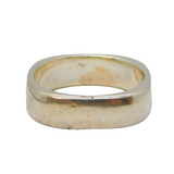 Sterling Silver Squared Wedding Band Ring Vintage c1980 Size P 1/2