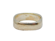 Sterling Silver Squared Wedding Band Ring Vintage c1980 Size P 1/2