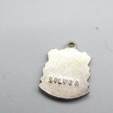 Sterling Silver and Enamel 'Devon' Travel Shield Charm Pendant Vintage c1970