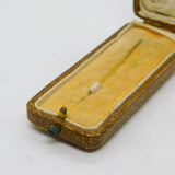Edwardian Tooled Leather Jewellery Stick Pin Box Antique c1910s