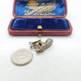 Sterling Silver Old Lady That Lived in a Shoe Charm Pendant Vintage c1970