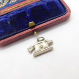 Sterling Silver Telephone Charm Pendant Vintage c1970