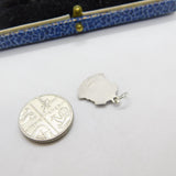 Sterling Silver & Enamel Devon Crest Shield Charm Pendant Vintage c1970