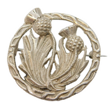 Scottish Robert Allison Sterling Silver Thistle Brooch Pin Antique Glasgow