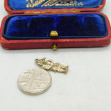 Sterling Silver Gemini Twins Zodiac Charm Pendant Vintage c1970