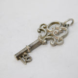 Sterling Silver 18th Birthday Key Charm Pendant Vintage c1970