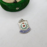 Sterling Silver & Enamel Hampshire Crest Charm Pendant Vintage c1970