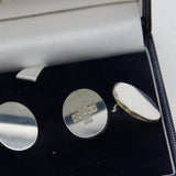 Braybrook & Britten Sterling Silver Pair of Millenium Cufflinks Vintage Sheffiel