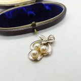 Sterling Silver Pearl Fruit Flower Charm Pendant Vintage c1970