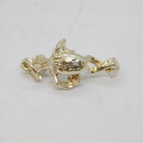 Sterling Silver Novelty Sitting Frog Charm Pendant Vintage c1970
