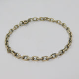Continental .835 Silver Square Rolo Art Deco Chain Bracelet Antique c1920s