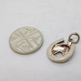 Sterling Silver Horse Riding Charm Pendant Vintage c1970s