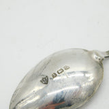 Sterling Silver Enamel 'Budgerigar Society' Teaspoon Antique 1937 Birmingham