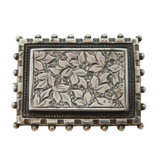 Victorian Aesthetic Movement Sterling Silver Floral Brooch Antique c1880s