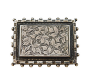 Victorian Aesthetic Movement Sterling Silver Floral Brooch Antique c1880s