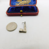 Sterling Silver Big Ben Charm Pendant Vintage c1970